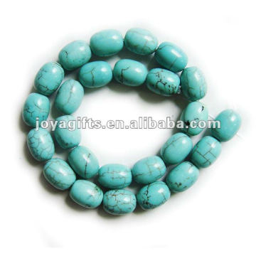 Oval forma solta turquesa Beads